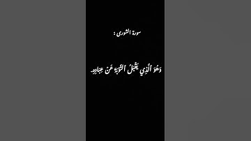سورة الشورى (وهو الذيوَهُوَ ٱلَّذِي يَقۡبَلُ ٱلتَّوۡبَةَ عَنۡ عِبَادِهِۦ..).