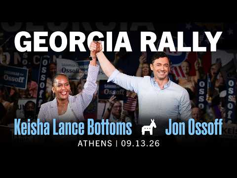 Jon Ossoff and Keisha Lance Bottoms rally in Athens, GA
