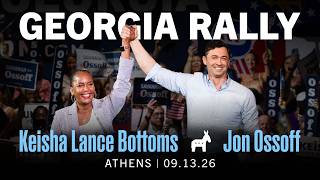 Jon Ossoff and Keisha Lance Bottoms rally in Athens, GA