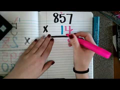 Fifth Grade Math - Standard Algorithm 857 x 14 - April 8