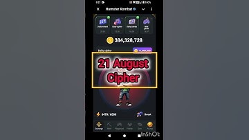 Hamster Kombat Daily Cipher Code 21 August 2024 |Hamster Kombat Morse Today Code 21 August 1 M Coins