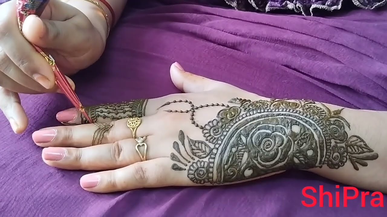 Rose Mehandi Design | Mehandi ki Flower Wali Design | Dotted Mehndi Designs | Art of Shipra