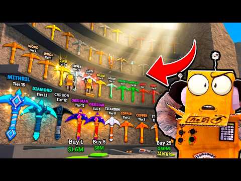СУМАСШЕДШАЯ ПРОКАЧКА КИРКИ! ПОСТРОИЛ ТАЙКОН КИРОК! Roblox Pickaxe Tycoon