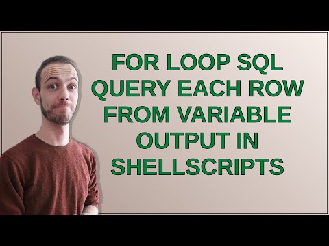 Unix: For loop sql query each row from variable output in shellscripts