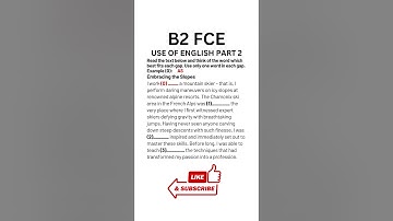 FCE (B2 First) Reading and Use of English Exam (Part Two) - Open Cloze, Real Exam Simulation 06.2025