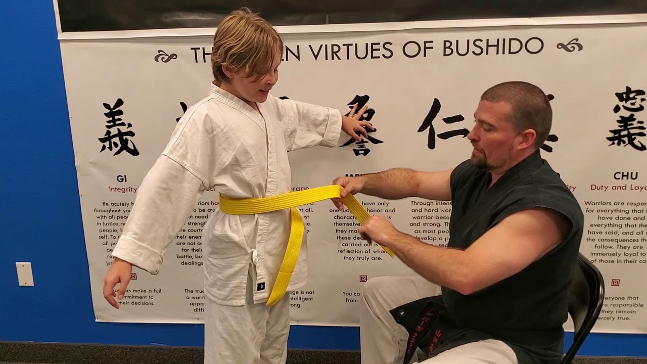 How to tie a Karate Belt Kaizen Dojo Martial Arts Bradenton, FL
