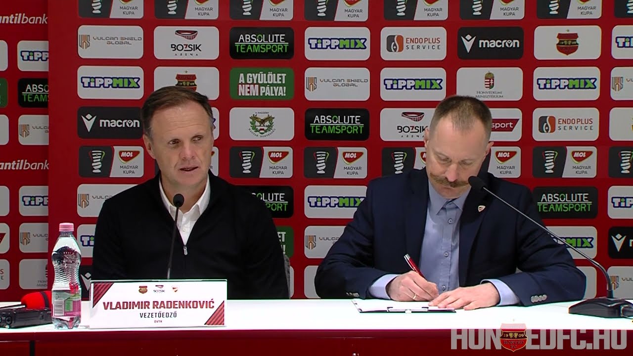 Budapest Honvéd FC - DVTK 1-0 (0-0), Vladimir Radenkovic sajtótájékoztatója