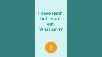 Trivia Quiz: I have teeth, but I don’t eat. What am I? | #riddles
