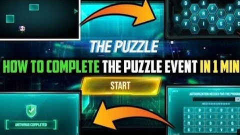 THE PUZZLE EVENT FREE FIRE || HOW TO COMPLETE THE PUZZLE EVENT || MOCO PUZZLE EVENT FREE FIRE ||