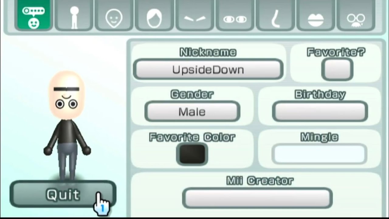 How to make an Upside Down head mii - YouTube