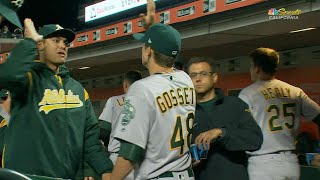 8/2/17: Gossett, Healy lead the A's to a 6-1 victory