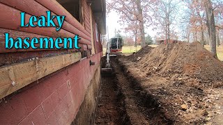 Digging For A Perimeter Drain Around An Old Leaking Basement