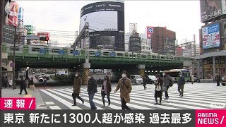 東京都　新たな感染者1300人超える　過去最多を更新(2020年12月31日)