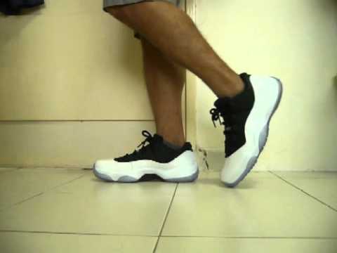 jordan 11 low on feet