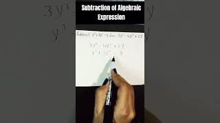 How to subtract Algebraic Expression/Vertical method/#short#algebraicexpression