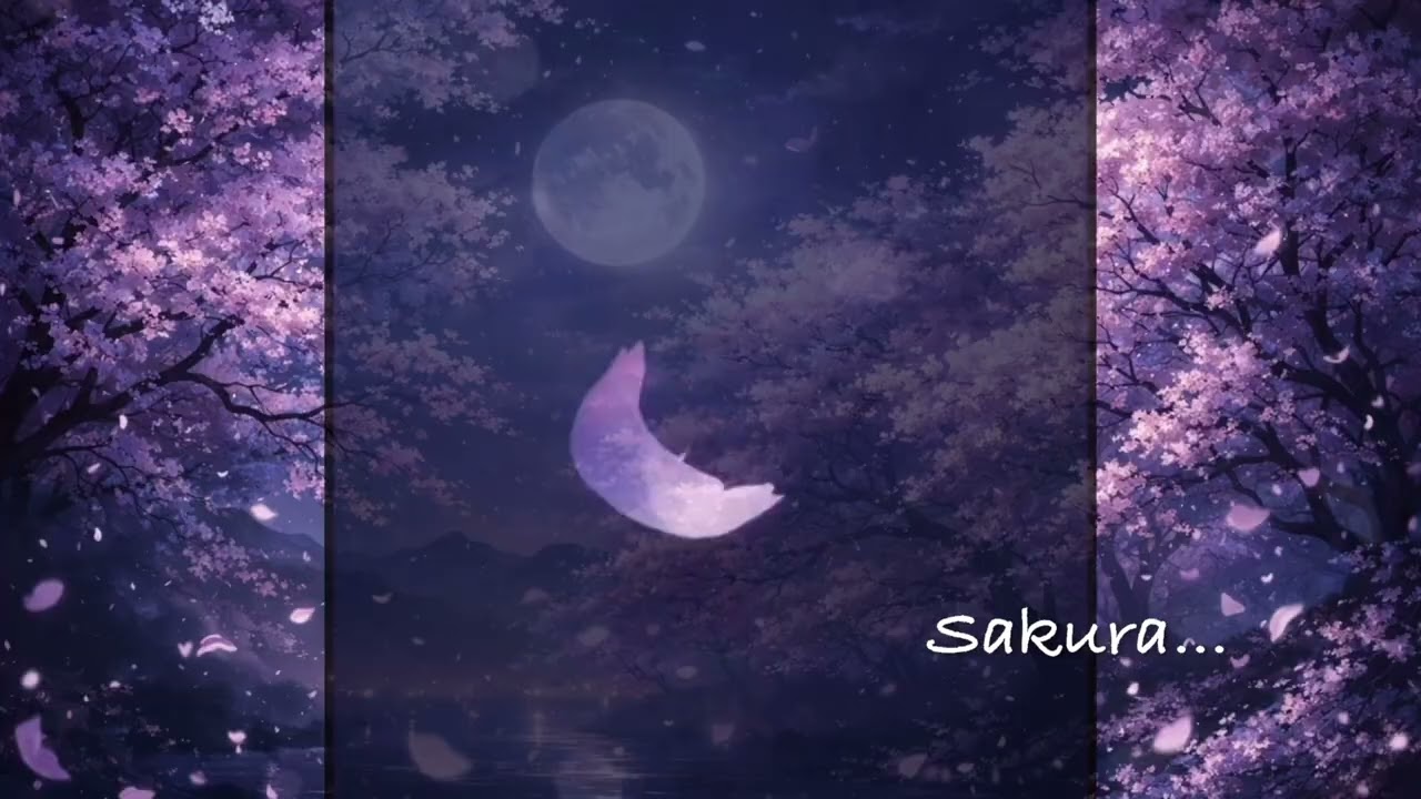 桜Sakura… | Night Cherry Blossoms, a Fragile Dream#つぶこの音かふぇ 