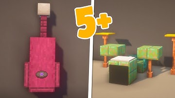 5 Simple Musical Instruments Tutorial in Minecraft