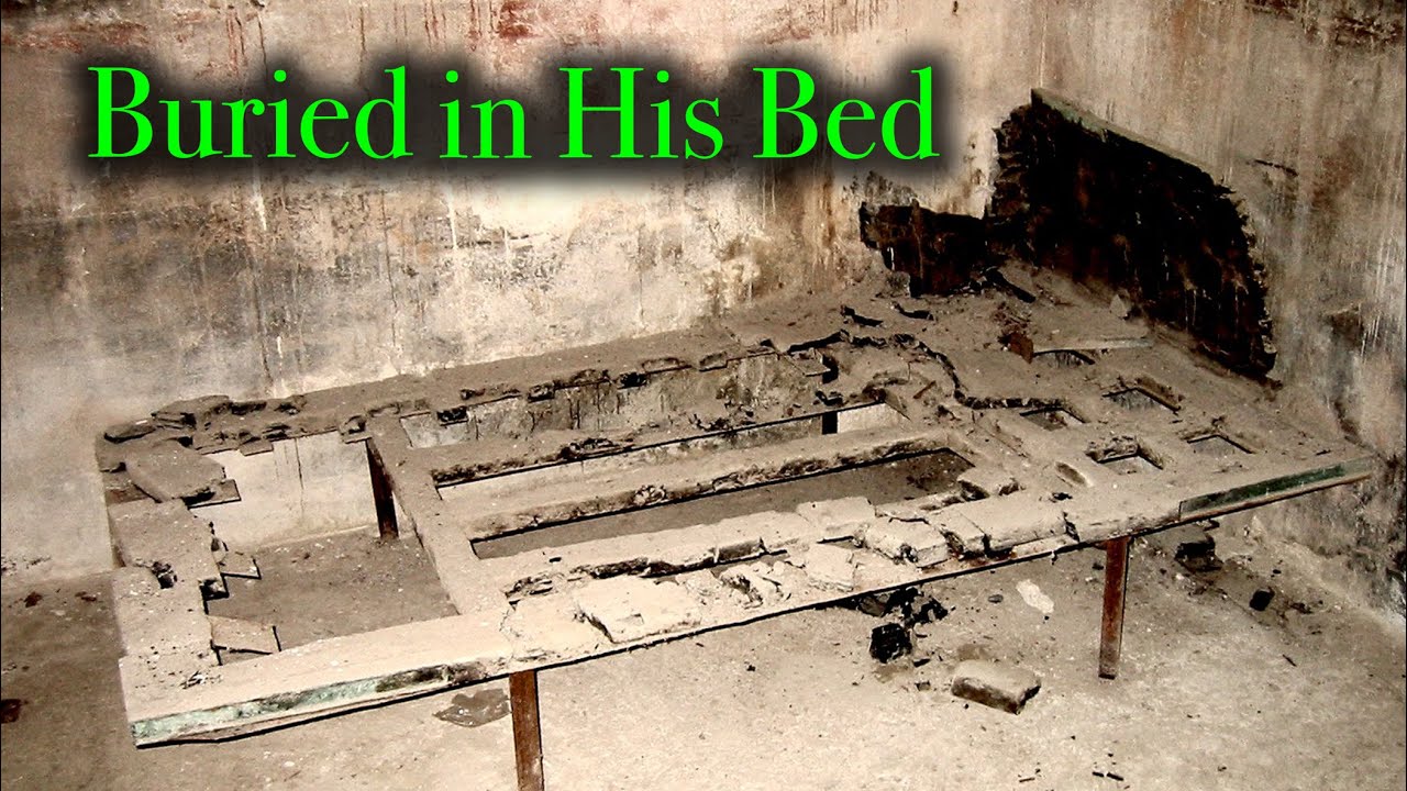 FIDDLE DANCER ENTOMBED IN HIS BED, at Harrison Cemetery in Kinston Alabama.