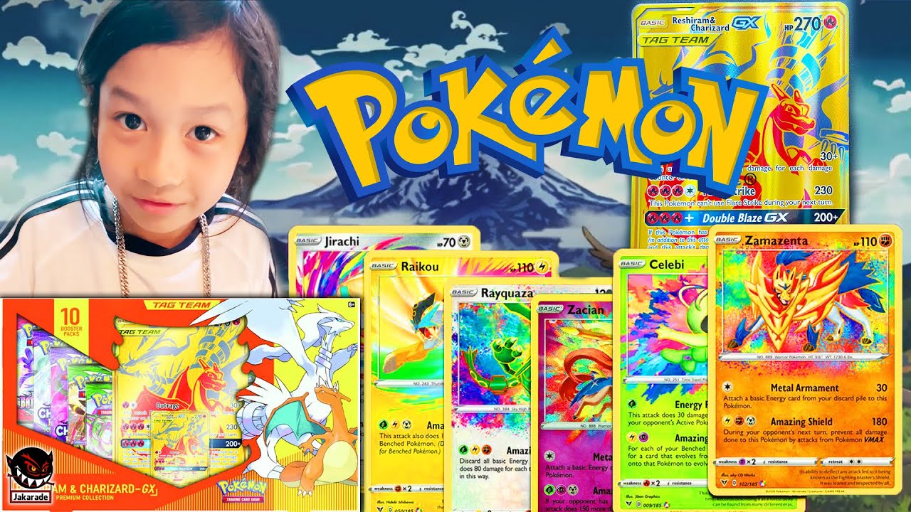 RESHIRAM & CHARIZARD - GX (Opening Pokemon Cards Premium Collection Box)