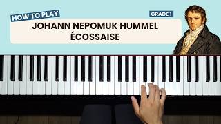 How to Play Écossaise in C major, Op. 42 No. 5 (Hummel) | Piano Tutorial &amp; Sheet Music