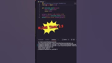 Master Python Code Clarity with Type Hinting: Unlock Best Practices Today! #pythontutorial #shorts