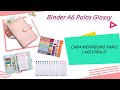 Binder a6 polos glossy notebook buku catatan agenda pu leather budget planner organizer cash