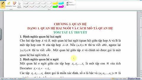 Quan hệ hai ngôi và cách mô tả quan hệ hai ngôi | Lý thuyết và bài tập