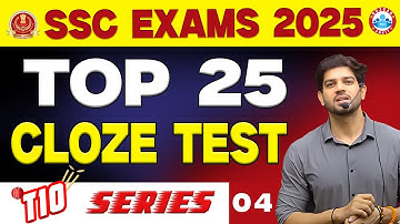 📚 SSC Exams 2025 | Sankalp Series | Top 25 Cloze Test | Class - 04 | By Sanjeev Thakur Sir #ssccgl