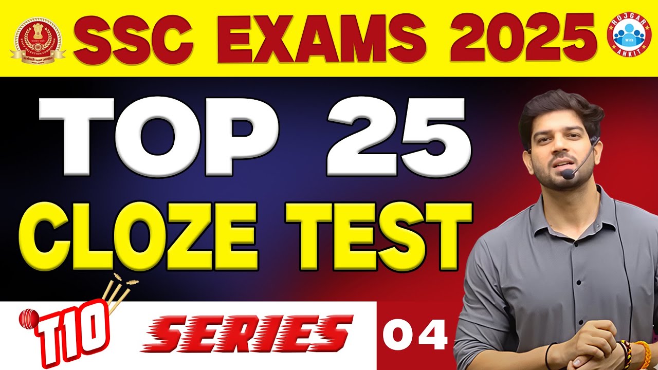 📚 SSC Exams 2025 | Sankalp Series | Top 25 Cloze Test | Class - 04 | By Sanjeev Thakur Sir 