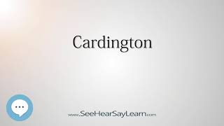 Cardington How To Pronounce Cities Of The World