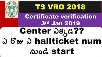 Ts vro 2018||certificate verification||center details|Required certificates||shedule||Rj techworld||