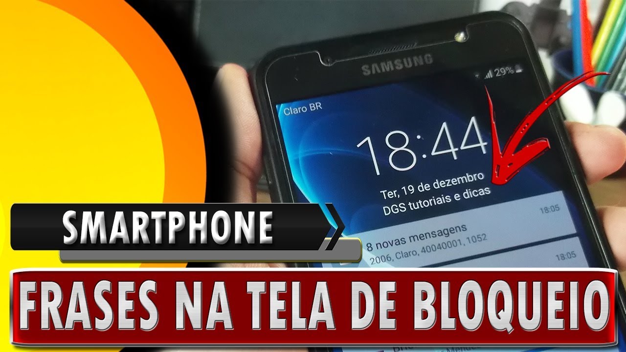 o colocar um Nome ou uma Frase na Tela de Bloqueio do seu Celular Android