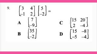 contoh soalan matriks - mendarab dua matriks
