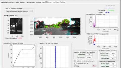 Object Tracking and Visual Odometry - MATLAB GUI