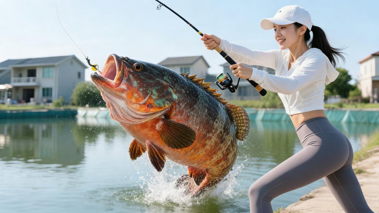 徒手飛龍躉，帶著大傻哥老闆給同行一個教訓！事後大傻哥老闆還覺得自己還賺大發了！【女釣友微微  】