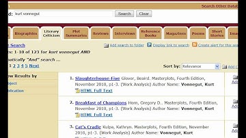 MLA Citations in Literary Reference Center