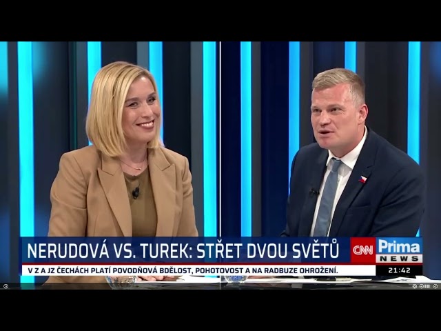 Filip Turek vs Danuše Nerudová CNN Prima News class=