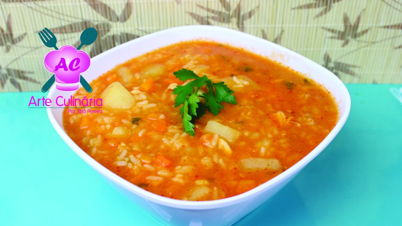 Canja De Galinha Com Arroz Cozido Simples Canja De Galinha Youtube