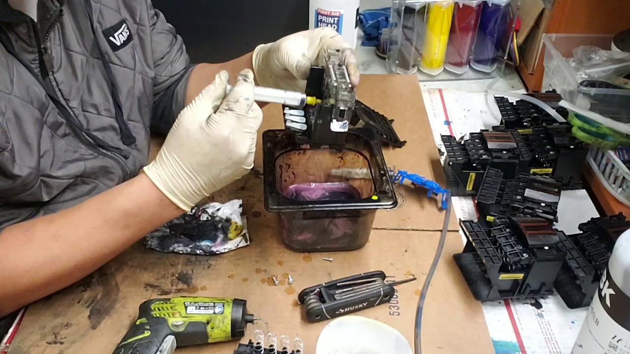 HP 950 952 printhead repair unclog refurbish (part 2 ) YouTube