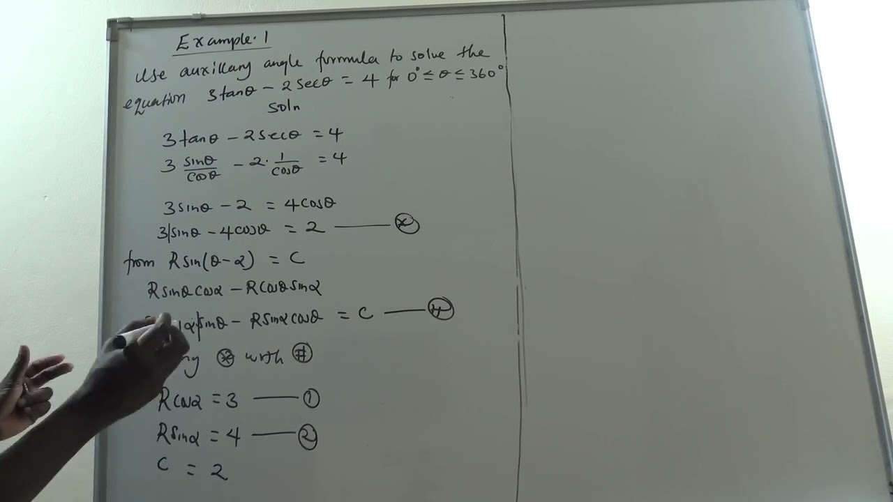 Example 1 on the auxilary angle formula