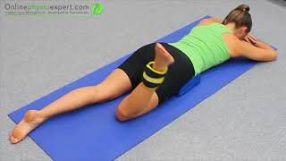 Prone Hip ER Strengthening Exercise Tutorial (Level 2) - ONLINE PHYSIO EXERCISES