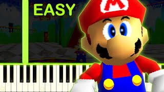 Video thumbnail of "SUPER MARIO 64 MAIN THEME - EASY Piano Tutorial"