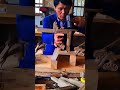 Worker's technique of assembling wooden components with simple tools #shorts