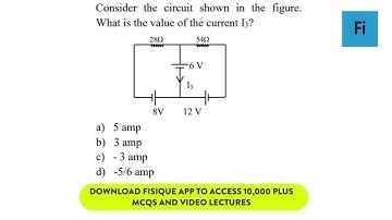 Consider the circuit shown in the figure. What is the value of the current I3? Current Electricity