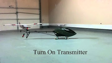 TREX 600L Spool UP Test