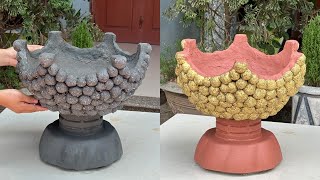 Design And Make Unique Plant Pots From Styrofoam And Cement