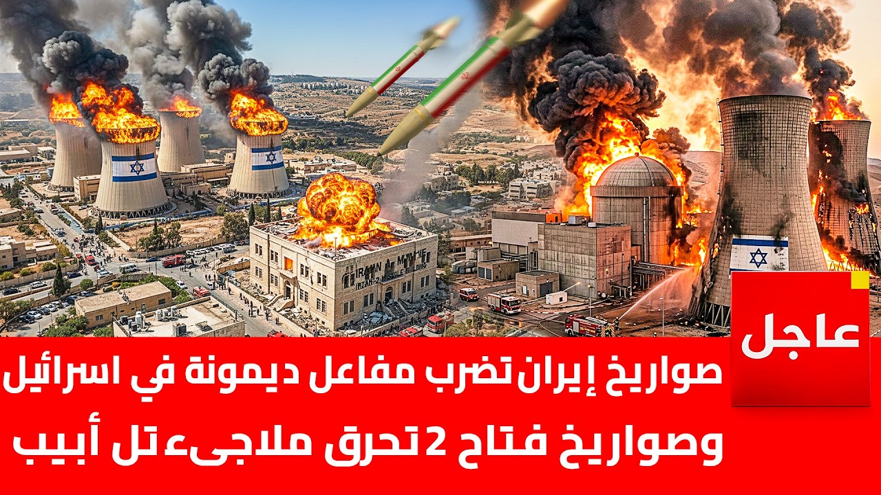 صواريخ إيران تقصف مفاعل ديمونة فى اسرائيل .. وصاروخ فتاح2 يحرق مقر نتنياهو في تل أبيب
