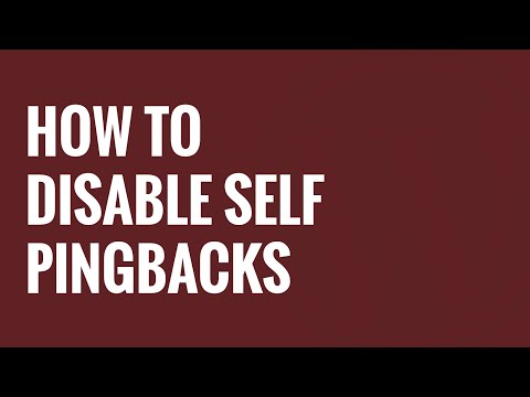 How to Disable Self Pingbacks in WordPress