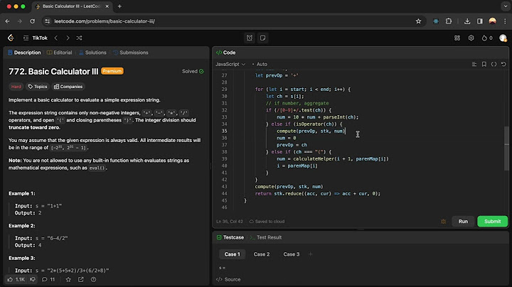 Leetcode #772: Basic Calculator III JS Solution