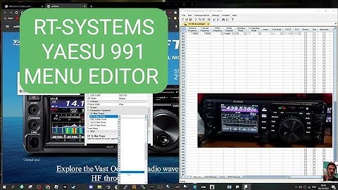 RT SYSTEMS - Menu Editor/Remote Control YAESU FT991
